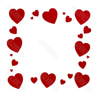 valentine`s hearts frame