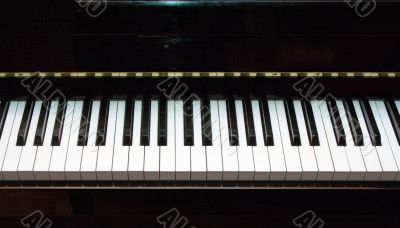 close-up of piano keyboard
