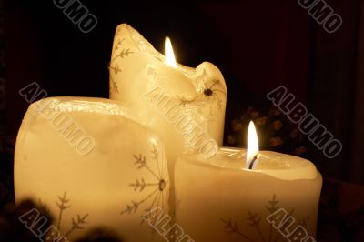Trio of Xmas candles