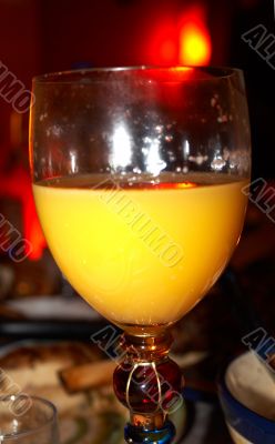 Glass of orange cocktail