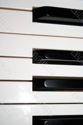 close-up of piano keyboard