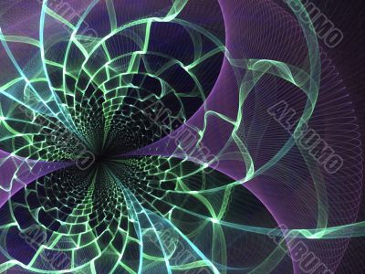 Fractal Abstract Background - Threads and ribbons