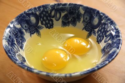 Two raw eggs