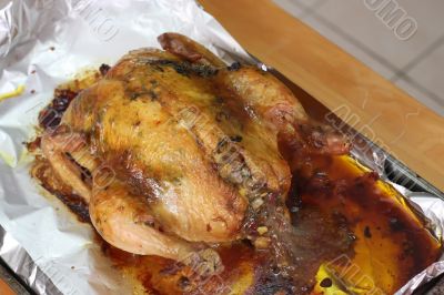 Whole roast chicken