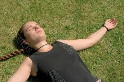 Girl in the grass