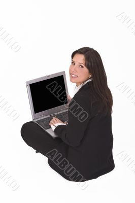 Businesswoman with laptop