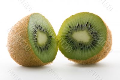 Two kiwi halves