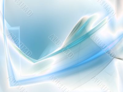 Fractal Abstract Background - Flowing blues