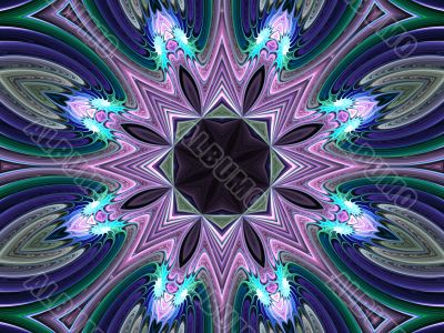 Fractal Abstract Background - Pastel kaleidoscope