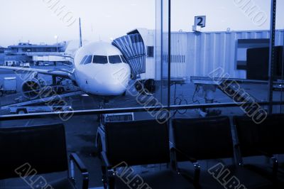 Waiting for a morning flight