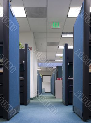 Row of cubicles
