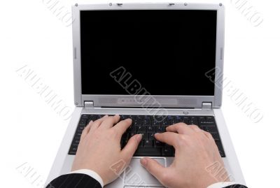 Businesswoman at work-isolated