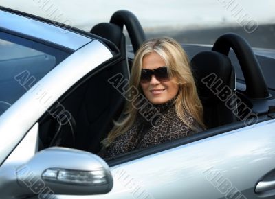 Driving woman