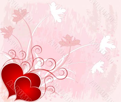 Romantic background vector illustration