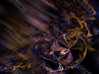 Fractal Abstract Background - Corner bubble