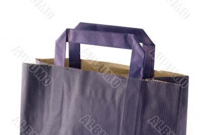 Detail of blue shopping bag
