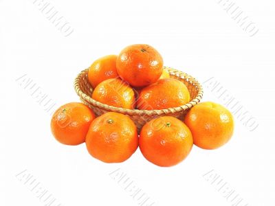 Tangerines in a basket