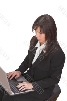 Businesswoman on laptop