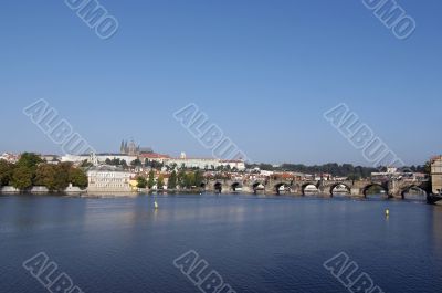 Prague castle and Charles bridge