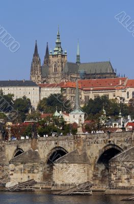 Prague castle and Charles bridge