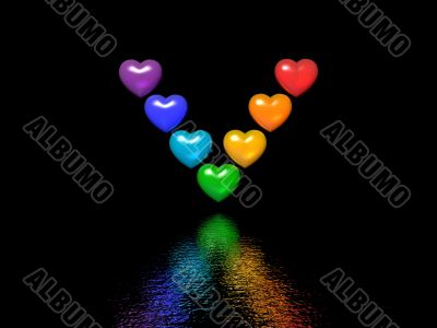 rainbow hearts