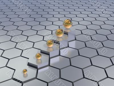 hexagons background
