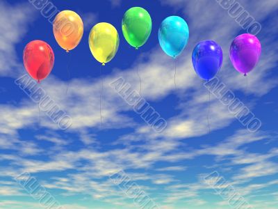 rainbow ballons