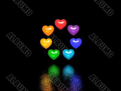 rainbow hearts