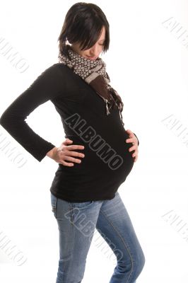 young pregnant woman