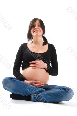 young pregnant woman