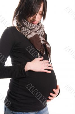 young pregnant woman