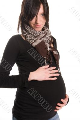 young pregnant woman