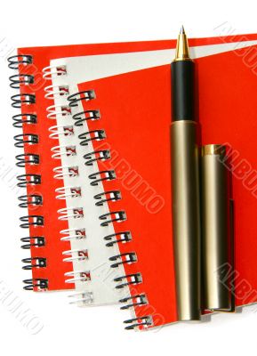 Three notebooks.