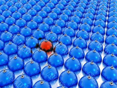 blue christmas balls