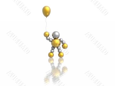 man with balloon