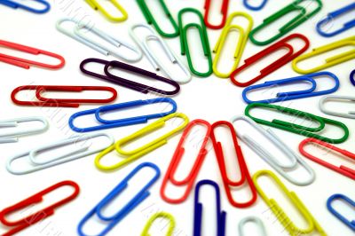 Color paper clips.