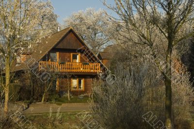 chalet in wintertime