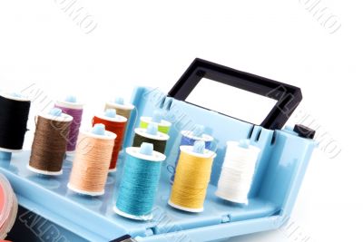 bobbins with threads