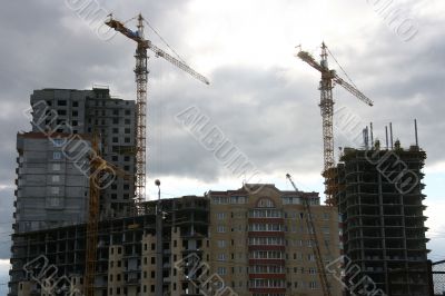 Under construction buildings.