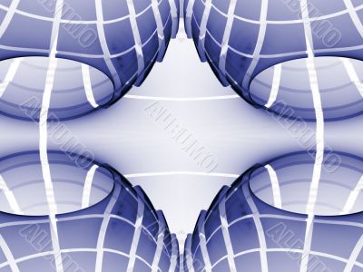 Fractal Abstract Background - Corner shapes border