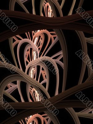 Fractal Abstract Background - Threaded arches