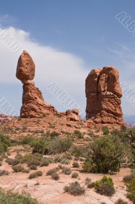 Balanced rock and stone idols