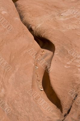 Carved stone. River bottom.