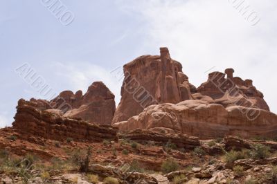 Rocky landscape. Canyons