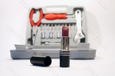 Instruments` Kit And Lipstick