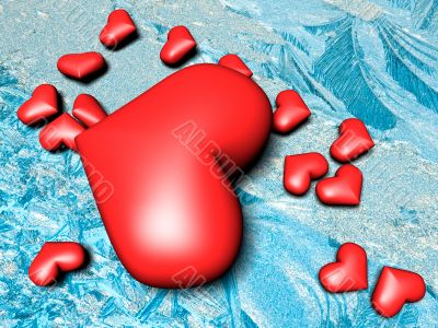 red hearts