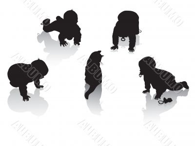 silhouettes of childhood
