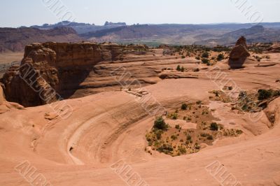 Plateau in the canyons. Made by the wind