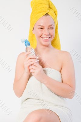 Wellness girl series water smile