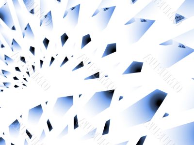 Fractal Abstract Background - Pieced blue